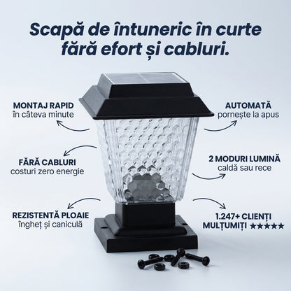 Lampă Solară Stâlp Exterior