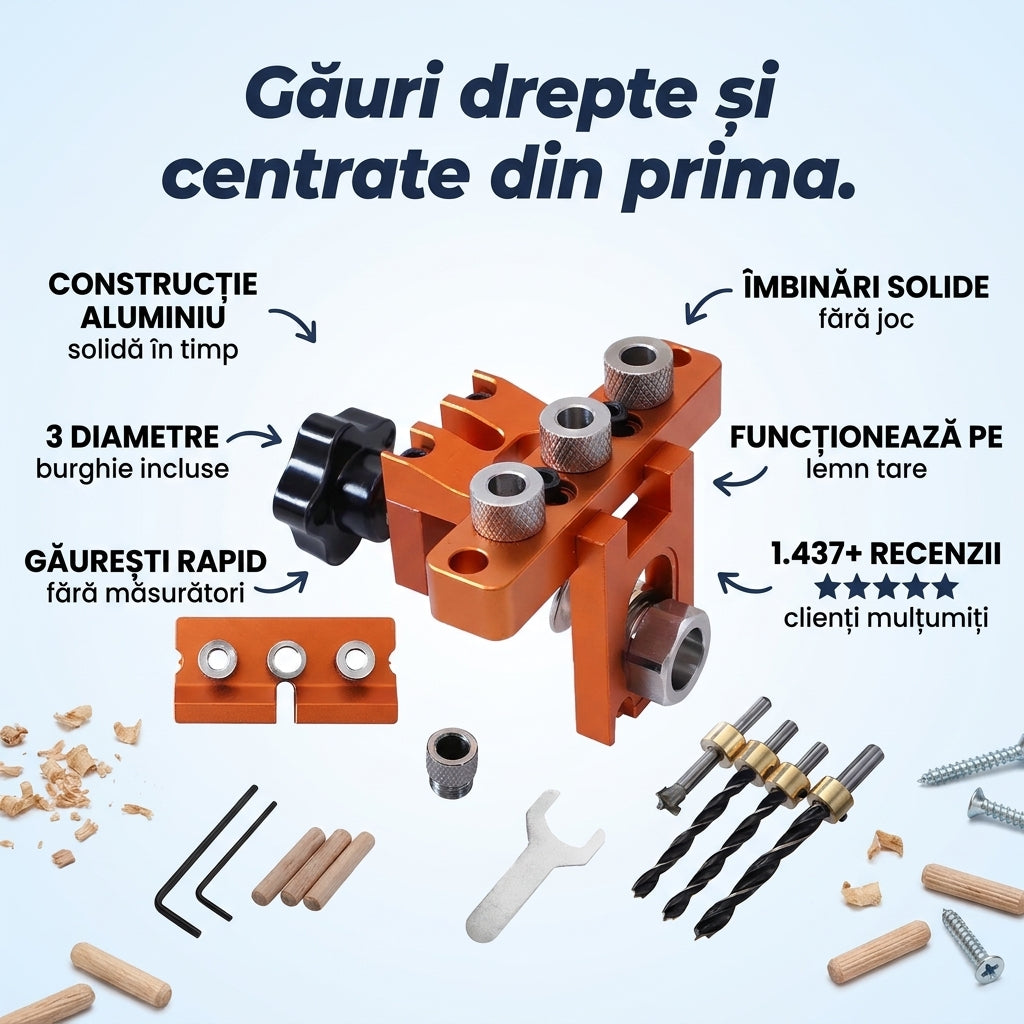 Jig Șabloane Găurire Lemn