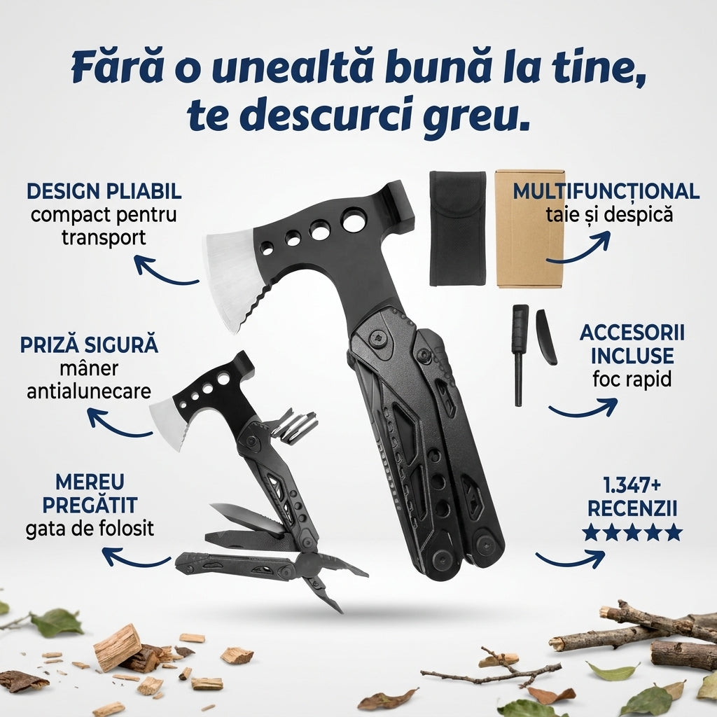 Topor Pliabil Multifunctional Supraviețuire