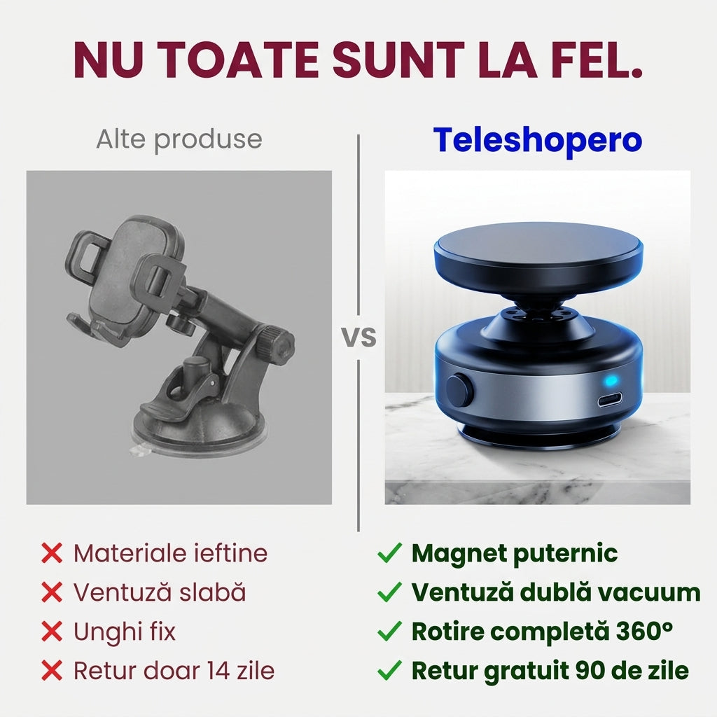 Suport Magnetic cu Vacuum pentru Telefon