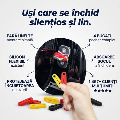 Set 4 Tampoane Silicon Anti-trântire Uși Auto