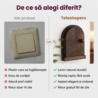 Capac Priză Lemn Decorativ