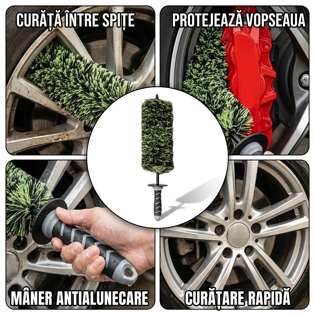 Perie Rotativă Jante Auto