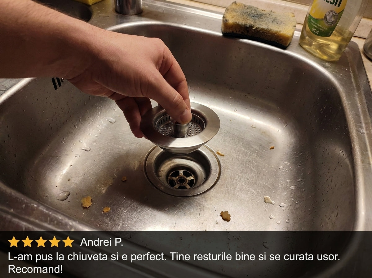 Stopper Inox Pop-Up Chiuvetă