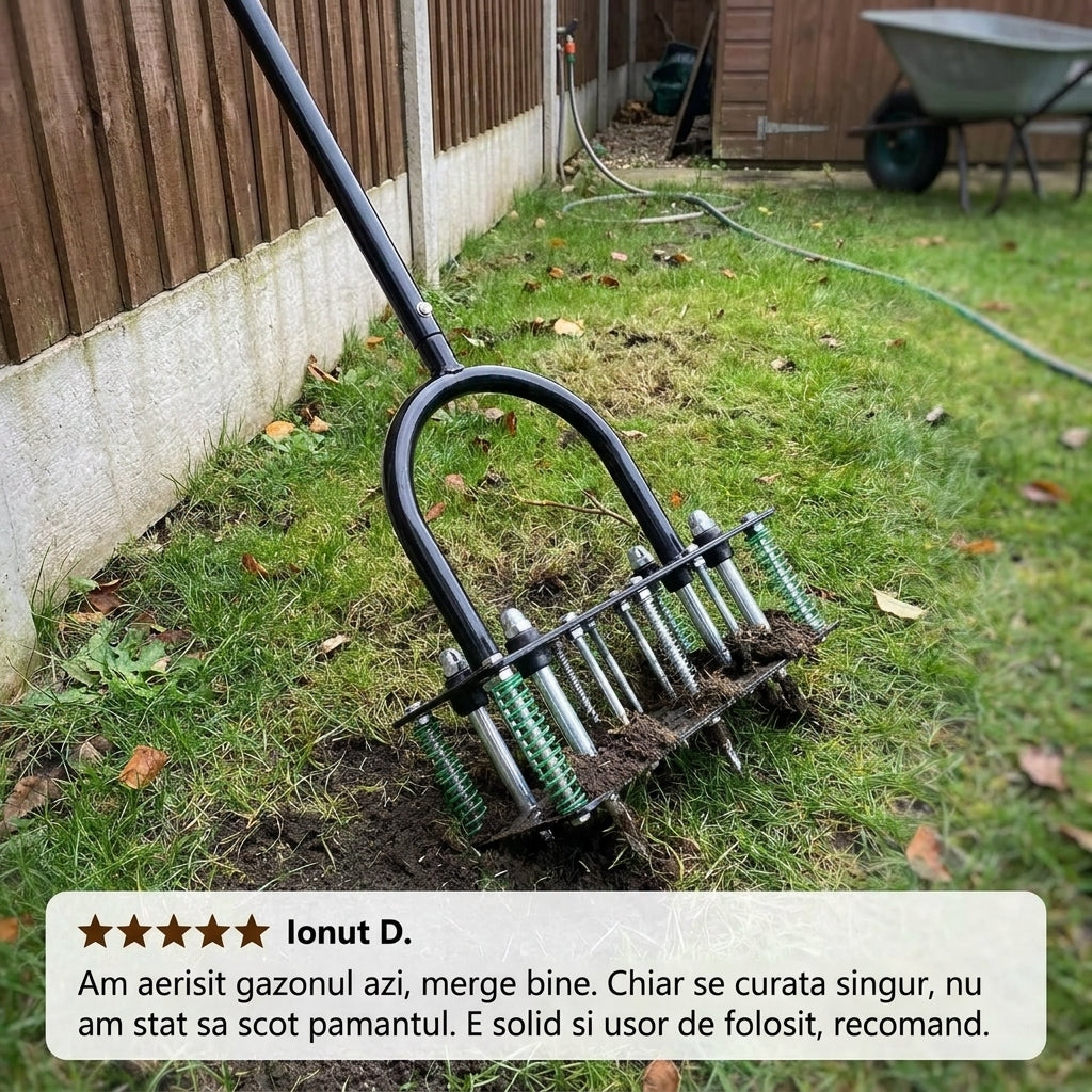 Aerator Manual pentru Gazon