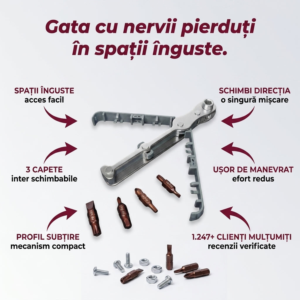 Șurubelniță Clichet Unghiulară