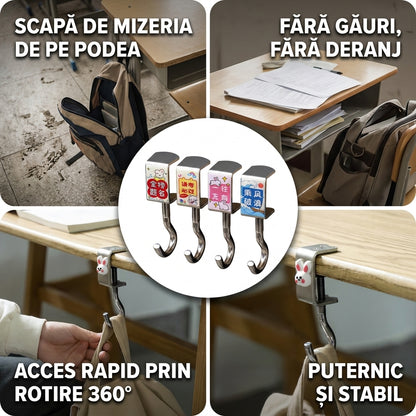Cârlig Rotativ Birou Rucsac