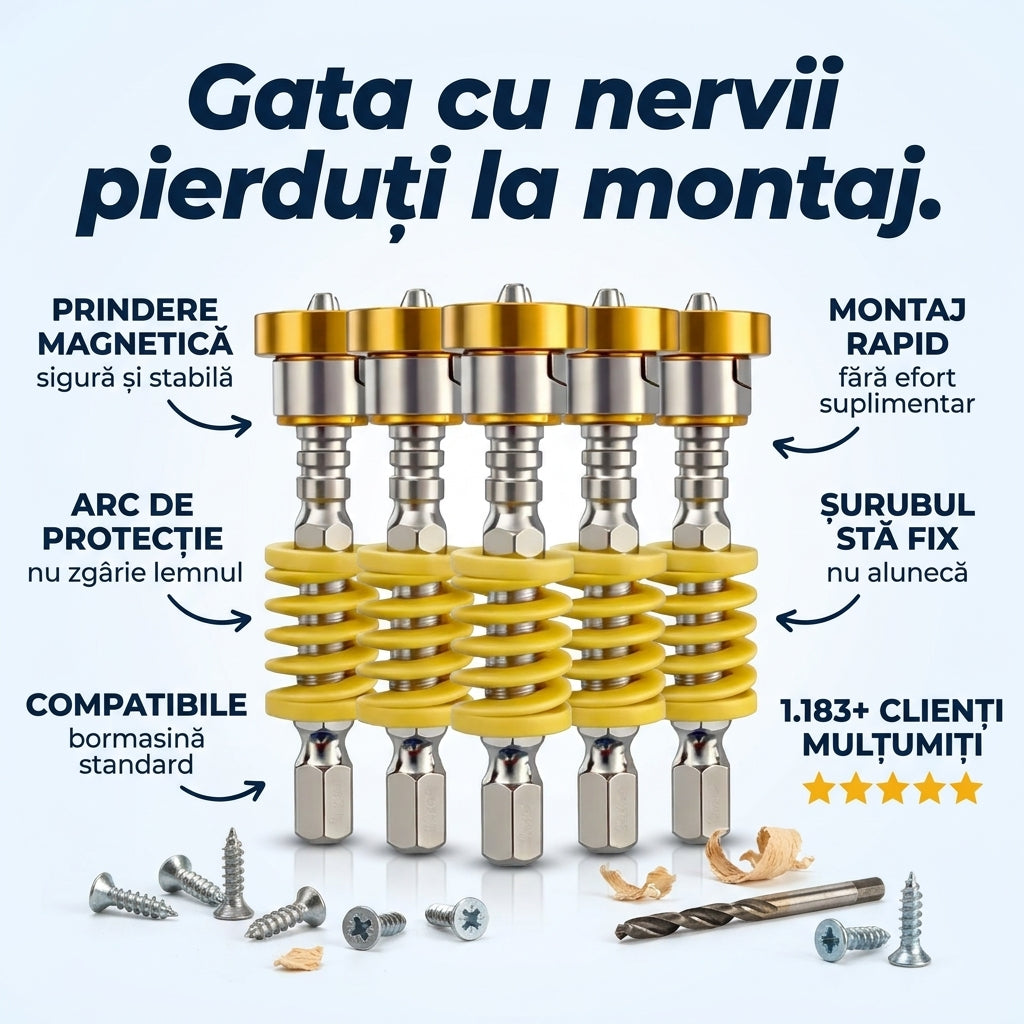 Set 5 Capete Șurubelniță Magnetice Arc