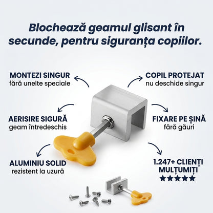 Blocare Geam Aluminiu