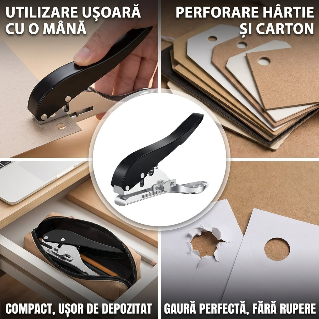 Perforator Manual Rotund Hârtie
