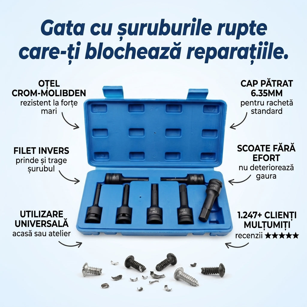 Extractoare Șuruburi Rupte Set