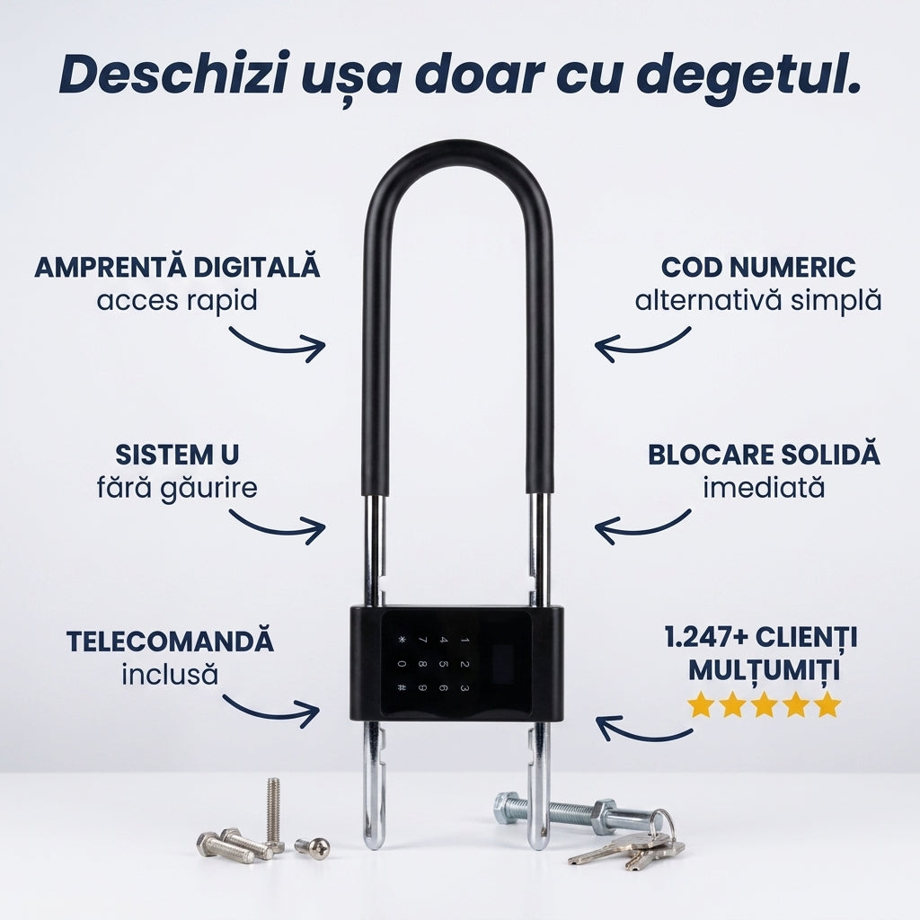 SmartLock U Ușă Sticlă