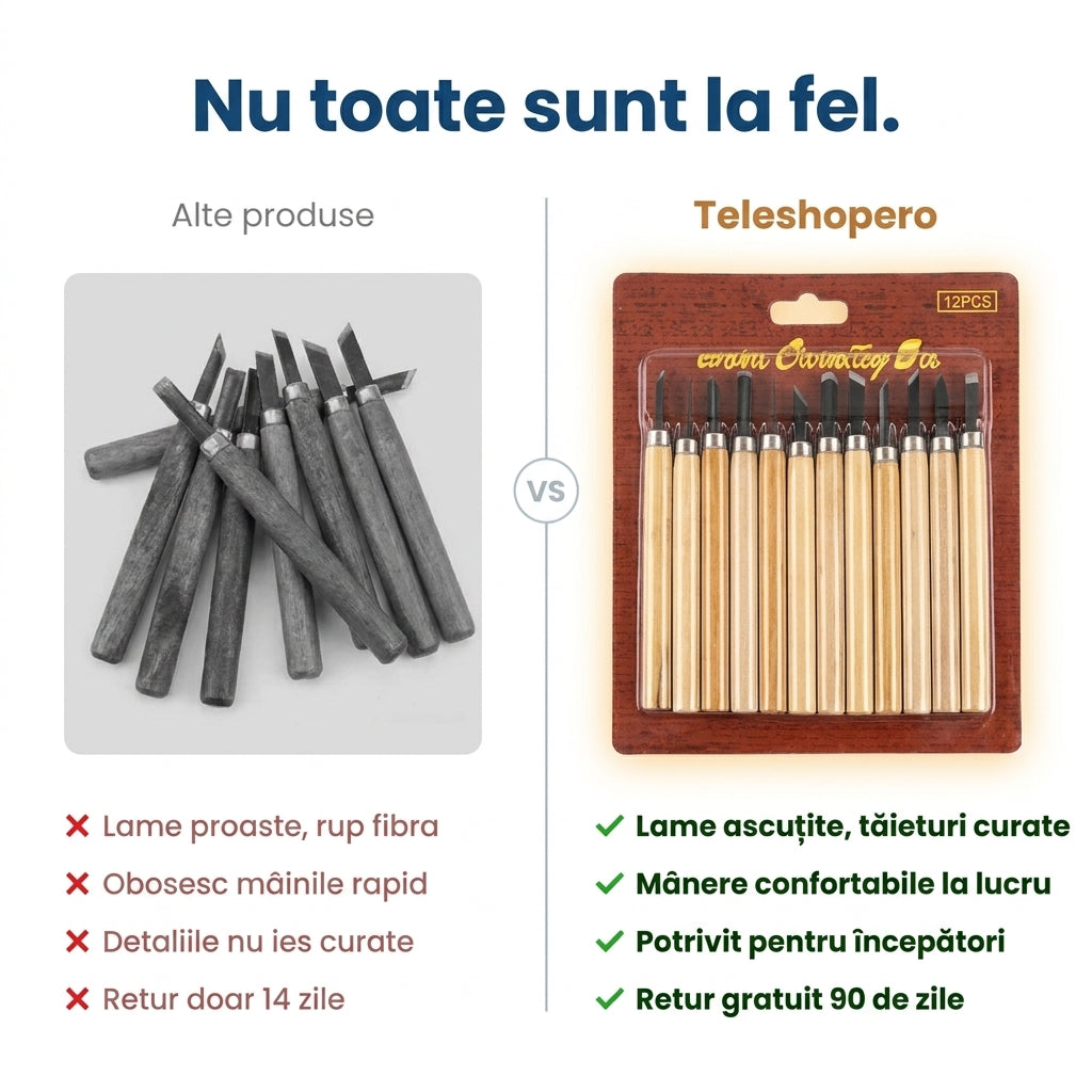 Set Unelte Sculptat Lemn