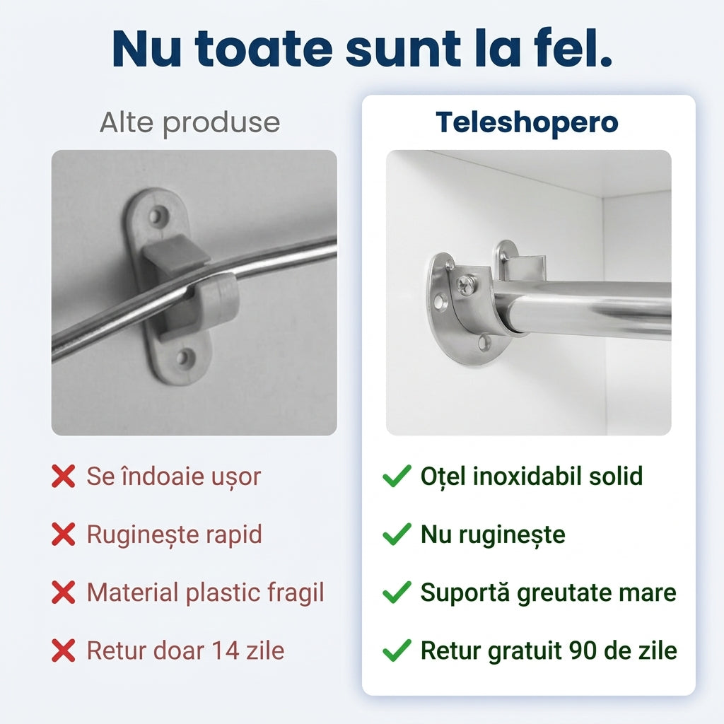 Suport Bară Dulap Inox