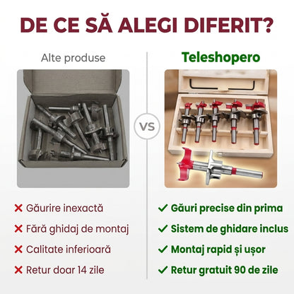Trusă Burghie Lemn Balamale