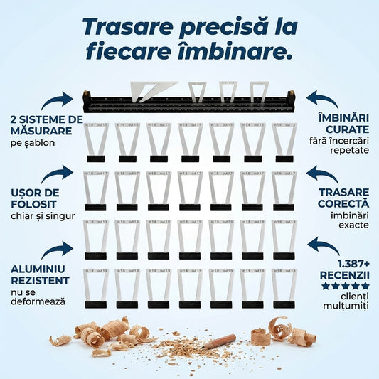 Șablon Coadă de Rândunică 28 piese