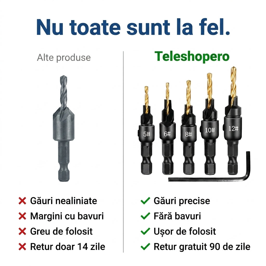 Set Freze Conice Găurire