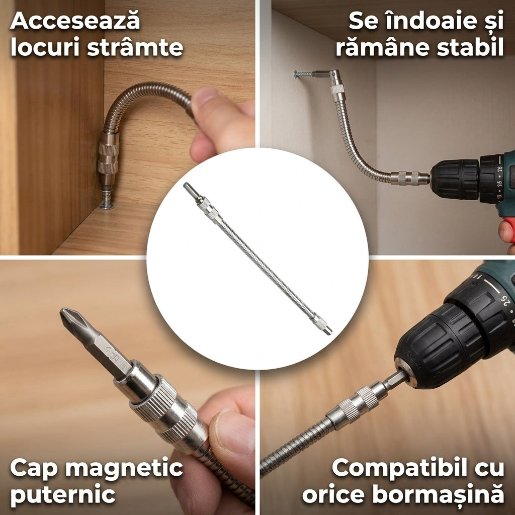 Prelungitor Flexibil pentru Bormașină 1/4