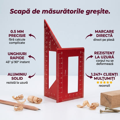 Riglă Unghiulară Multifuncțională