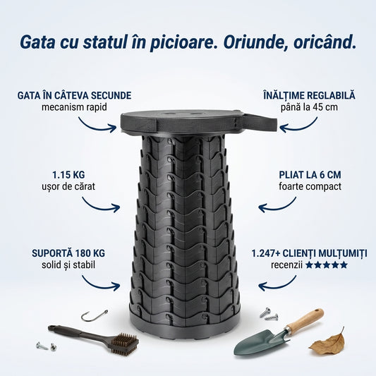 Scaun Pliabil Telescopic Portabil
