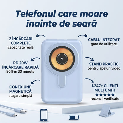 PowerBank Magnetic cu Stand