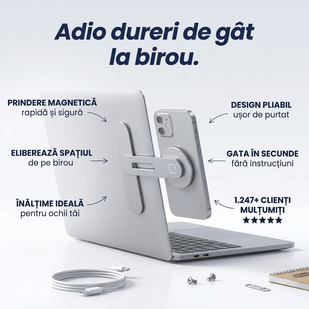 Suport Magnetic Pliabil Laptop