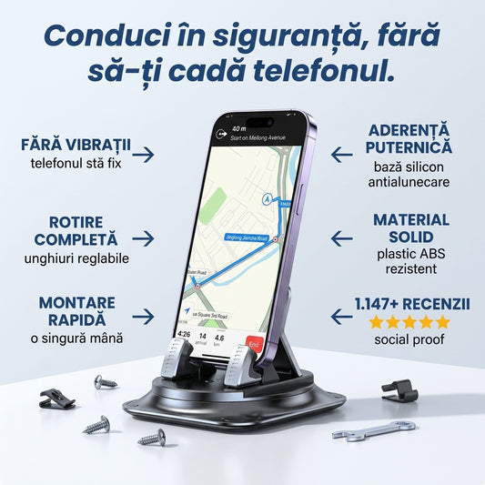 Suport Telefon Auto Antialunecare