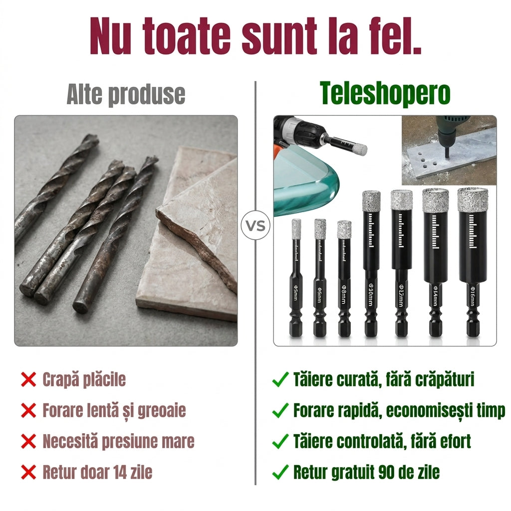 Set freze diamantate găurire