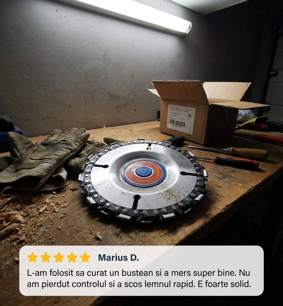 DISC POLIZOR UNGHIULAR CU LANȚ DE DRUJBĂ (16MM X 100 MM)
