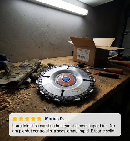 DISC POLIZOR UNGHIULAR CU LANȚ DE DRUJBĂ (16MM X 100 MM)