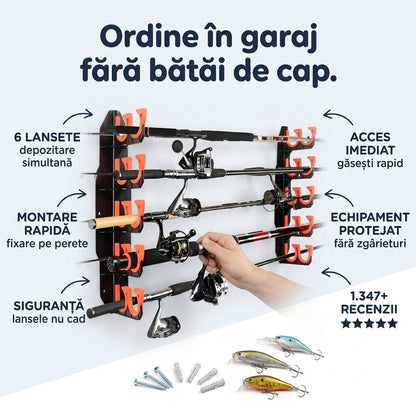 Suport Perete Lansete Pescuit