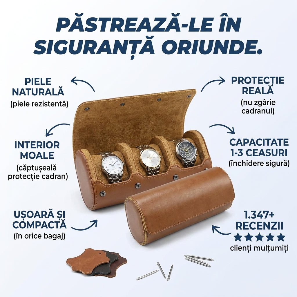 Husă Călătorie Ceasuri Piele