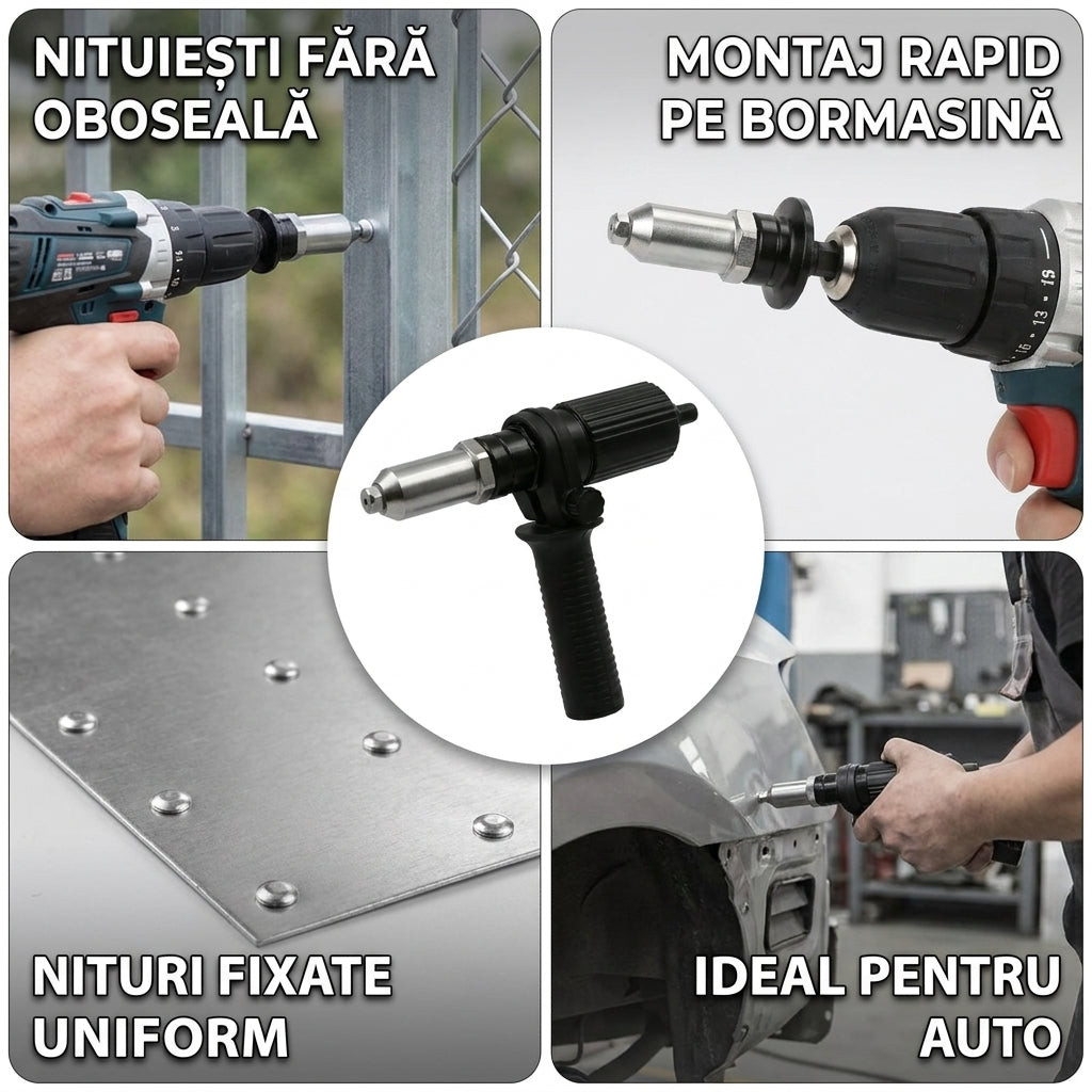 Kit Adaptor nituire pop-nit pentru bormasina