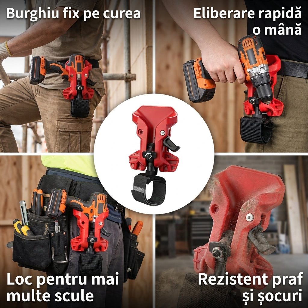 Suport Burghiu pe Curea