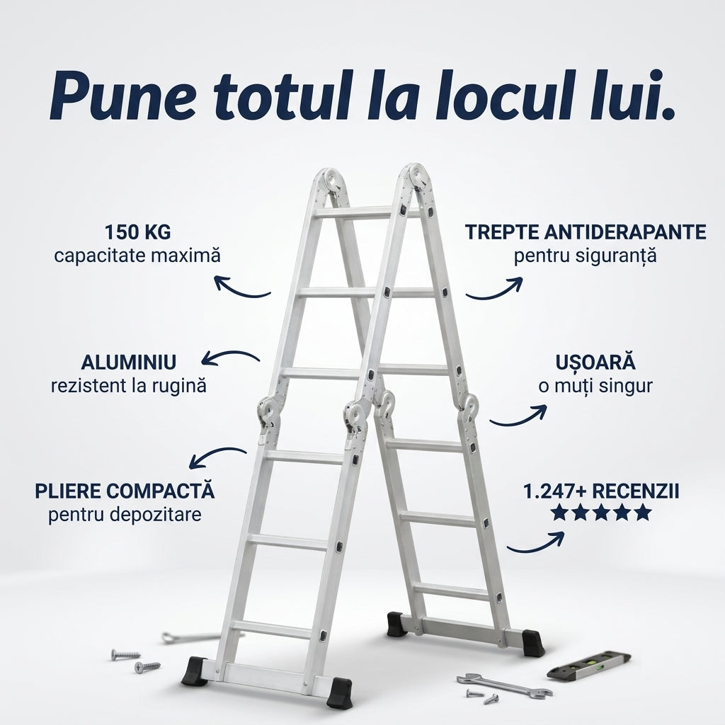 Scară Pliabilă Din Aluminiu