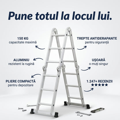 Scară Pliabilă Din Aluminiu