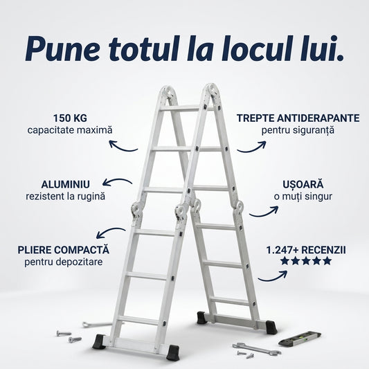 Scară Pliabilă Din Aluminiu
