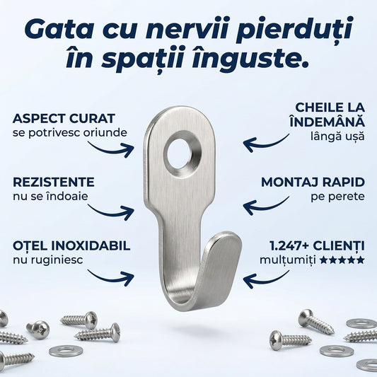 Cârlige Perete Oțel Inoxidabil