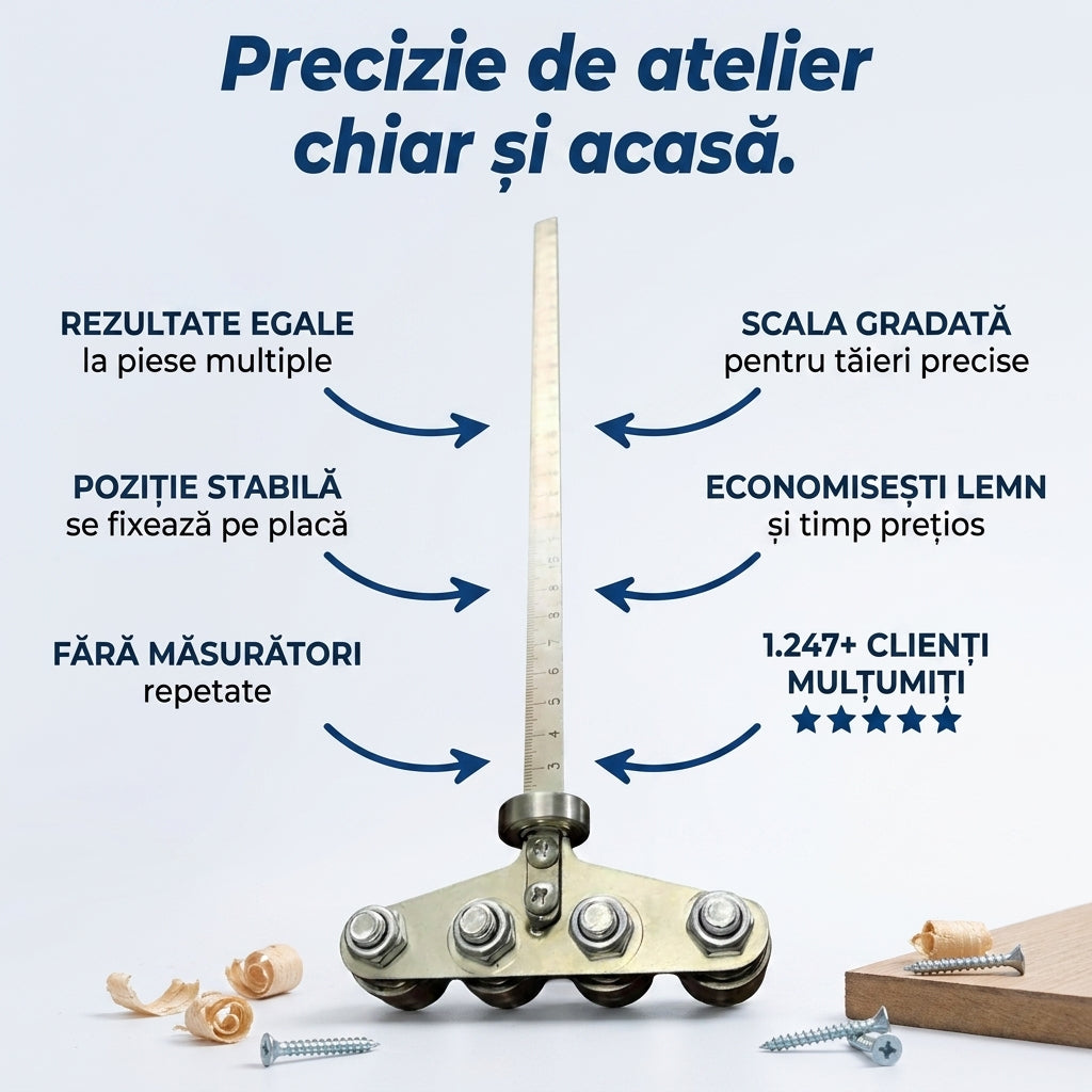 Riglă Ghid Tăiat Lemn