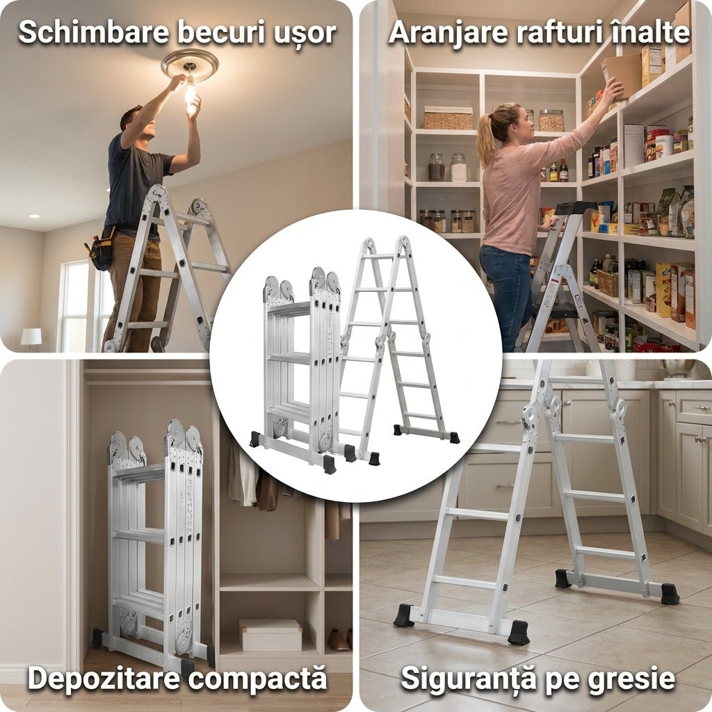 Scară Pliabilă Din Aluminiu