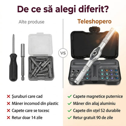 Set Șurubelniță Ratchet Magnetic
