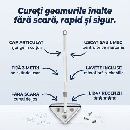 Perie Telescopică pentru Geamuri