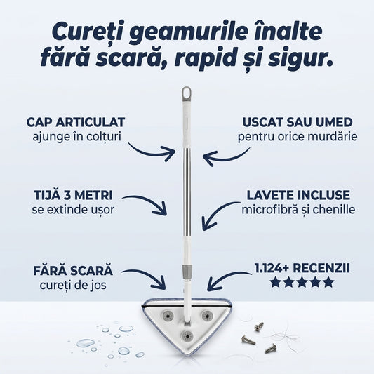 Mop Telescopic pentru Geamuri