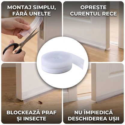 Bandă Etanșare Ușă Silicon 5 m