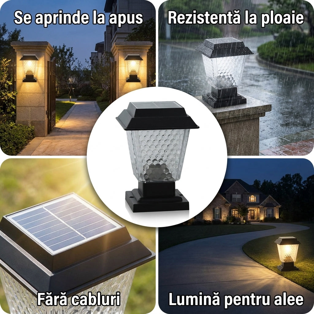 Lampă Solară Stâlp Exterior