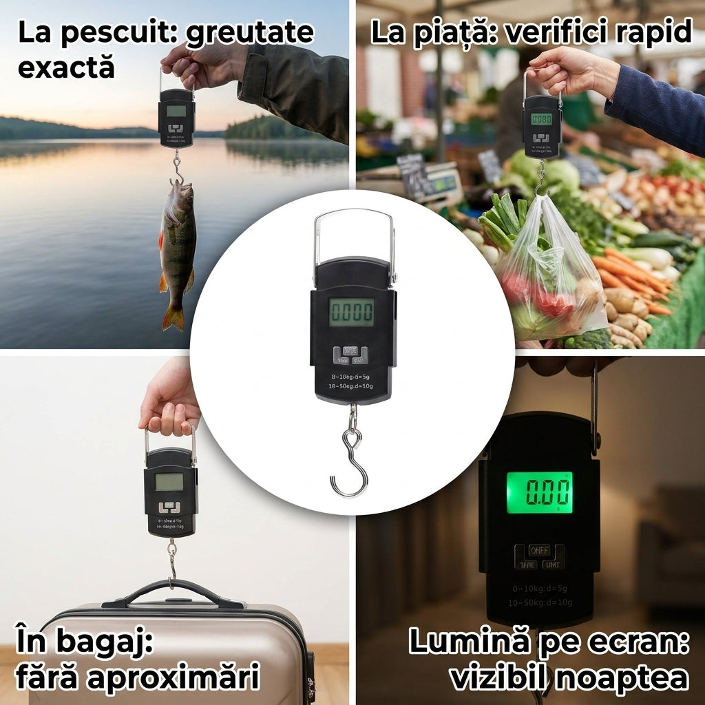 Cântar Electronic cu Cârlig