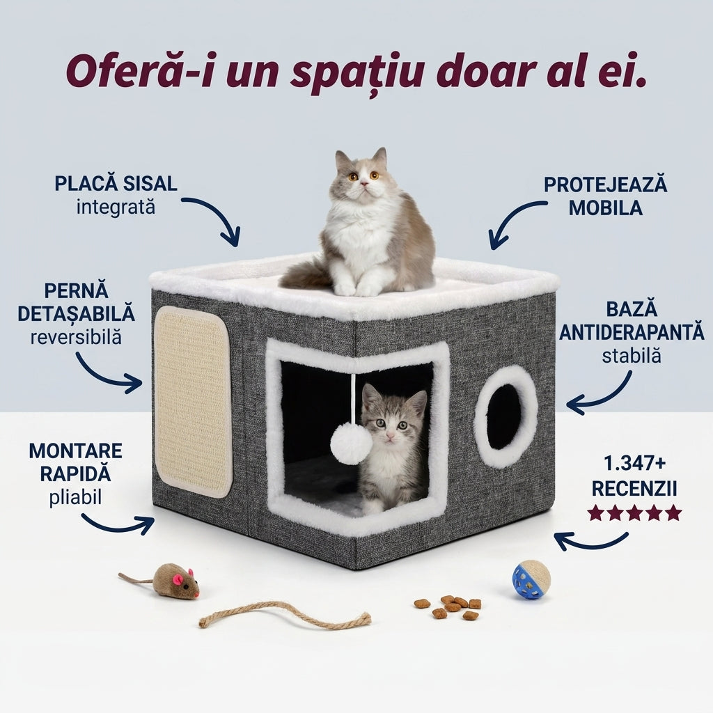 Cuib Pliabil Pisici