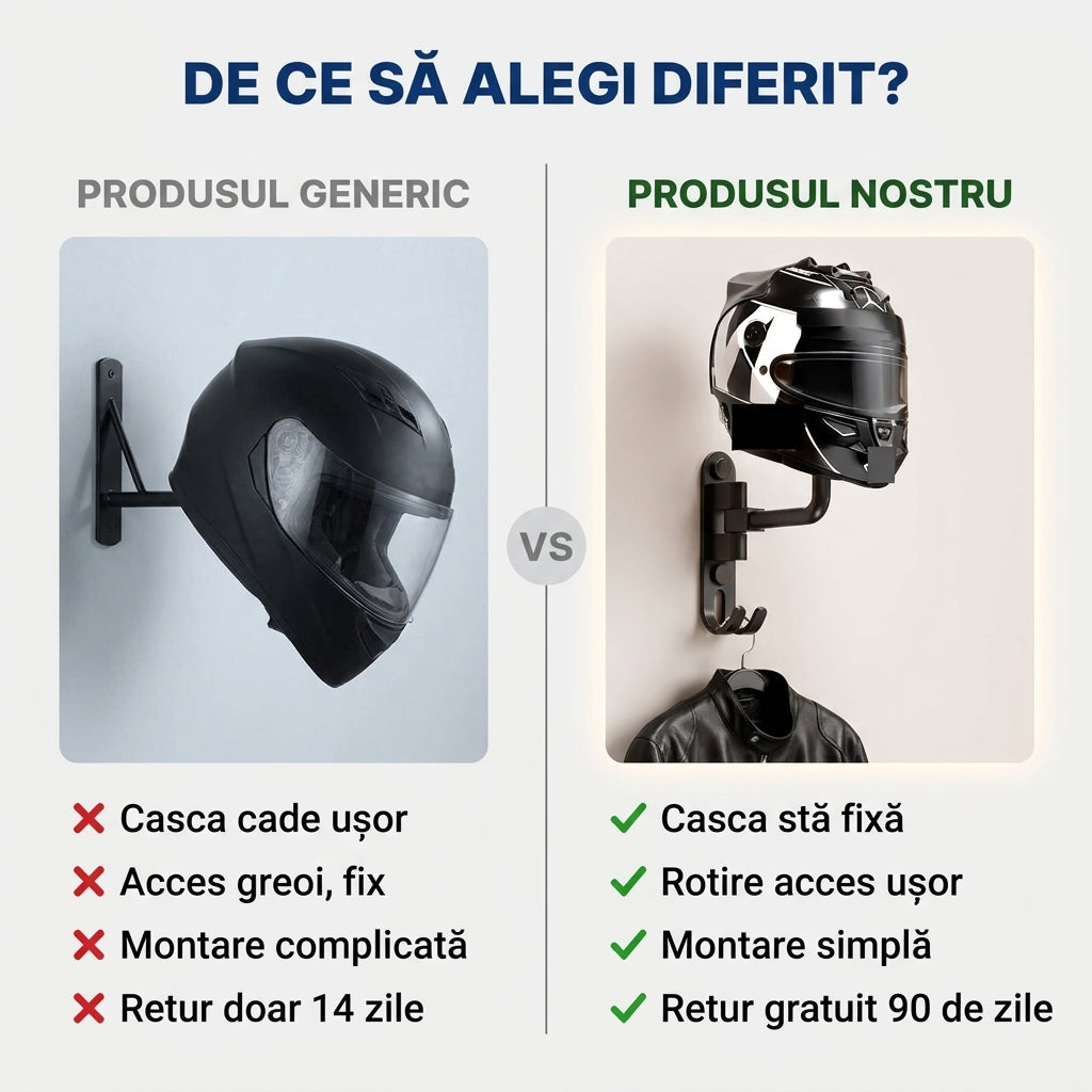 Set 2 Suporturi rotative pentru căști moto