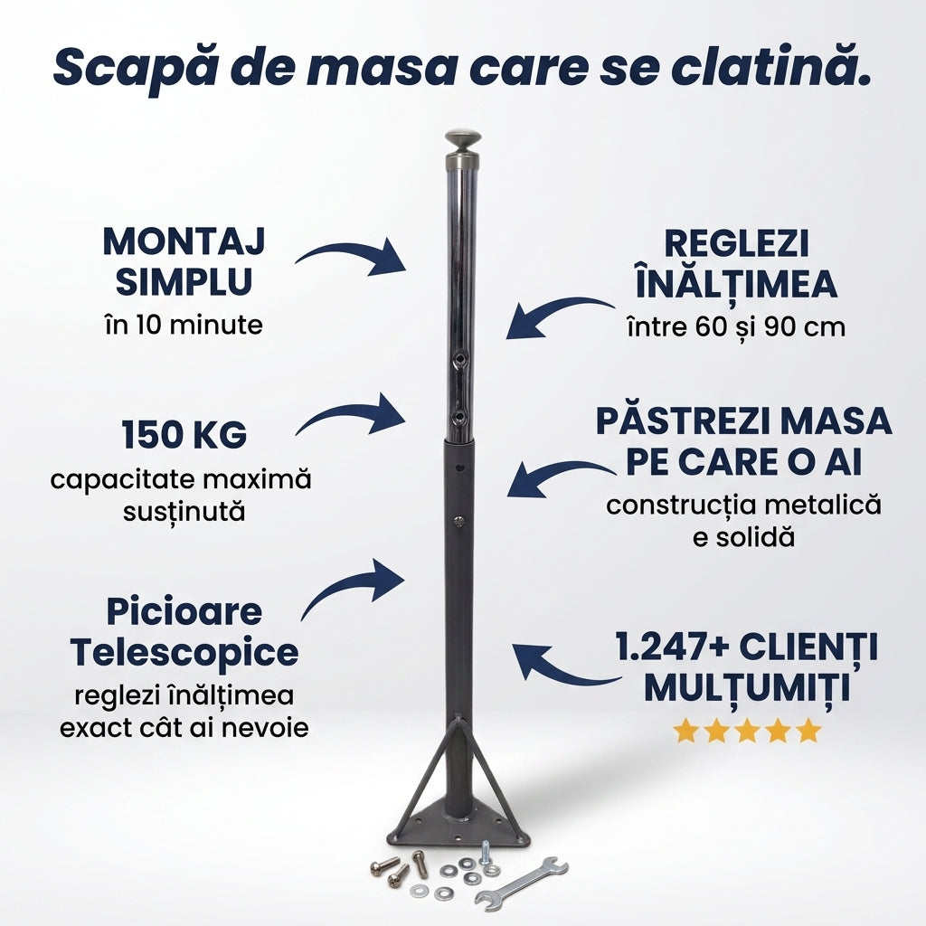 Picioare Masă Reglabile Telescopice