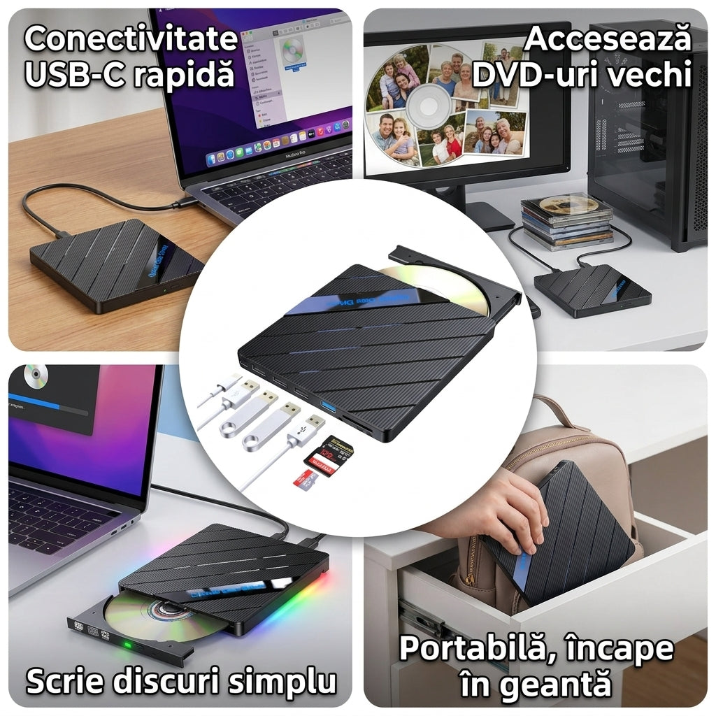 Unitate DVD Externă Portabilă